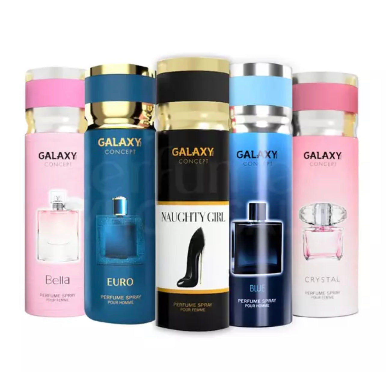 Box of 10 Galaxy Plus Concept Body Spray for Men/Women 200ml each.