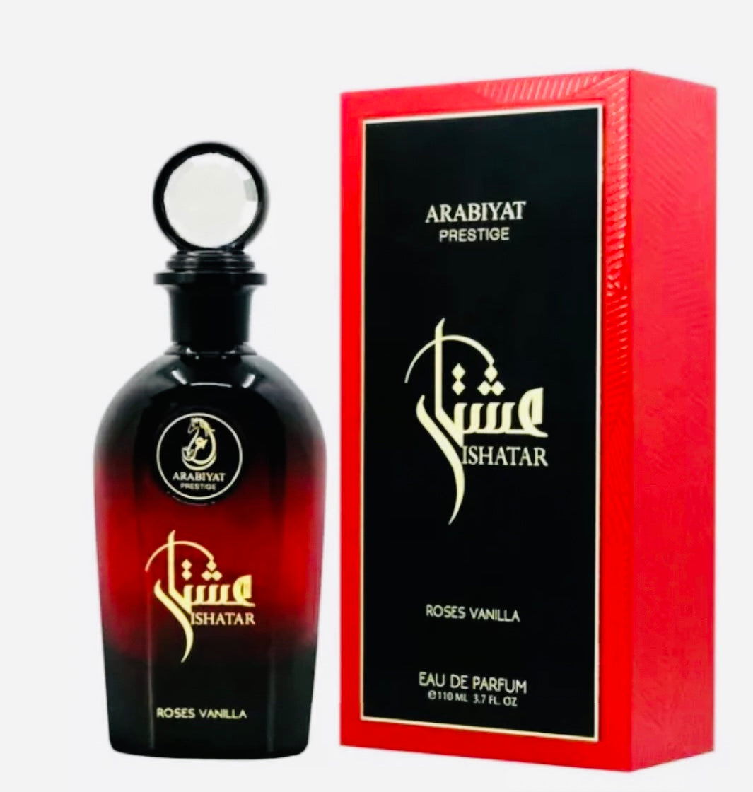 ISHATAR ROSES VANILLA BY ARABIYAT PRESTIGE EAU DE PARFUM 3.7FL. OZ.