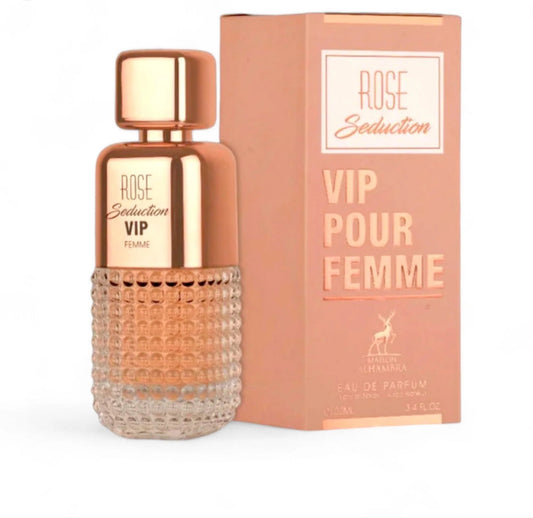 ROSE SEDUCTION VIP POUR FEMME WOMEN EDP - 100ML BY MAISON ALHAMBRA
